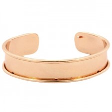DQ Metal bracelet base for 10mm Leather/cord Roségold